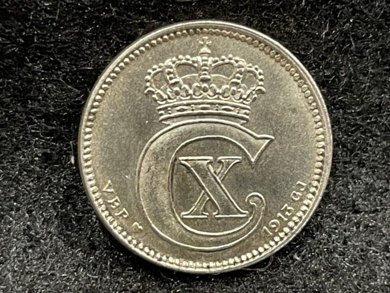 Read more about the article DENMARK 1913 25 ORE CHOICE UNCIRCULATED