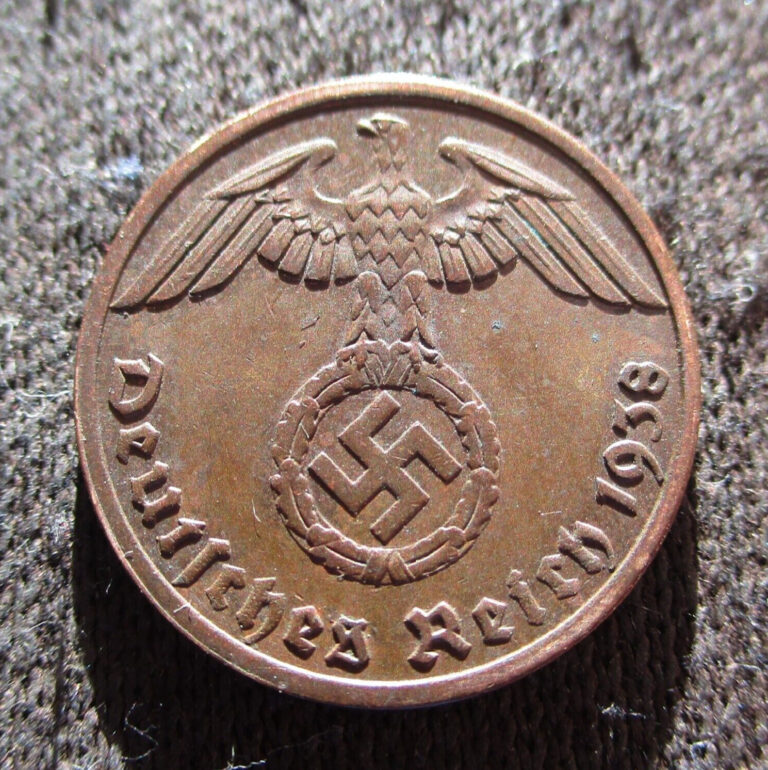 Read more about the article OLD COIN OF THIRD REICH NAZI GERMANY 1 REICHSPFENNIG 1938 BERLIN