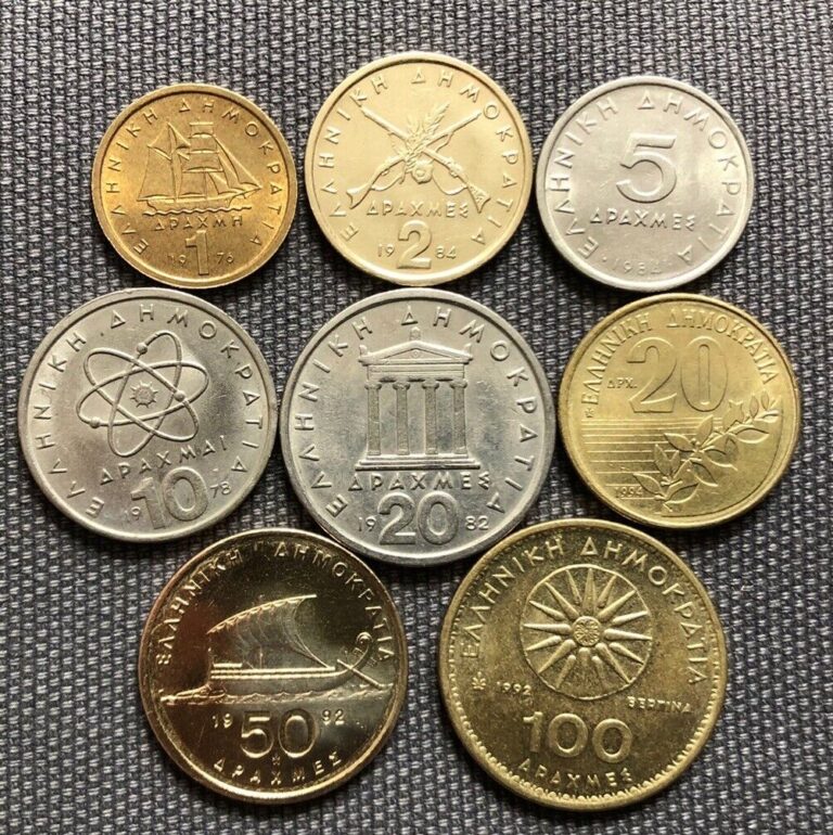 Read more about the article Greece 🇬🇷 Lot Of 8  World Foreign Coins