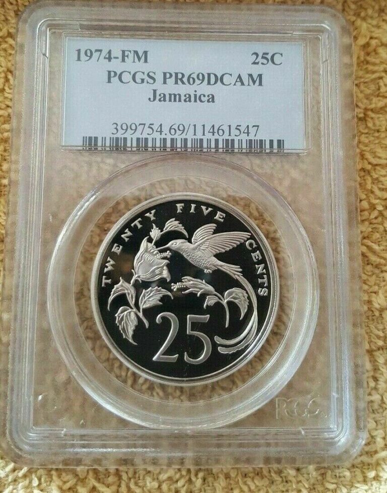 Read more about the article PCGS PR 69 1974-FM Jamaica 25 Cents Population of 4 Rare Proof Coin