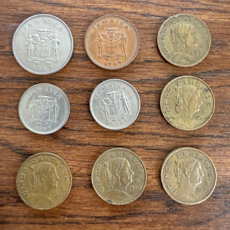 Read more about the article Vintage World Coins From Jamaica And Mexico – 9 Coin Lot