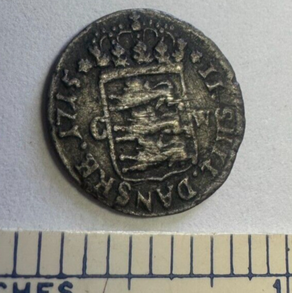 Read more about the article 1715 Denmark 2 Skilling Silver Coin