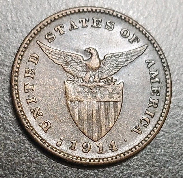 Read more about the article 1914-S Philippines 1 Centavo Old Bronze US Administration Fine Coin KM 163