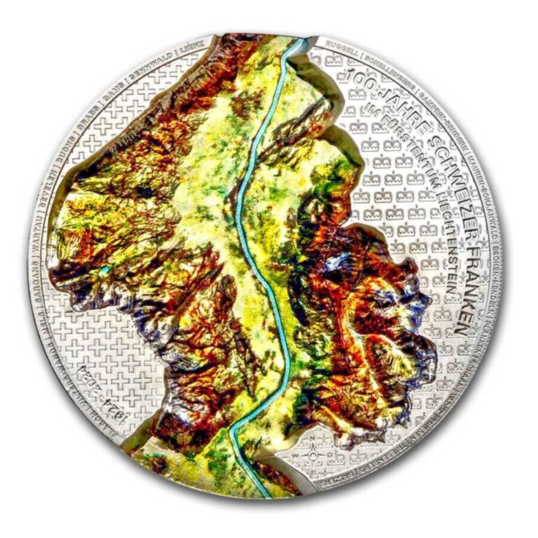 Read more about the article 2024 Liechtenstein 2 oz Proof Silver 100 Years Swiss Franc