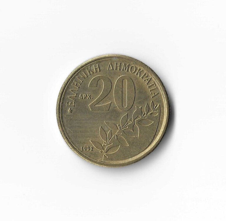 Read more about the article 1992 Greece – 20 Drachmai – 766 – Copper Aluminum Nickel – 7g