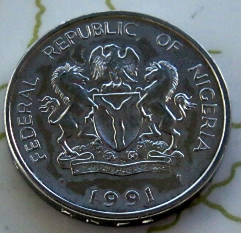 Read more about the article COIN NIGERIA 5NAIRA 1991 BU 224