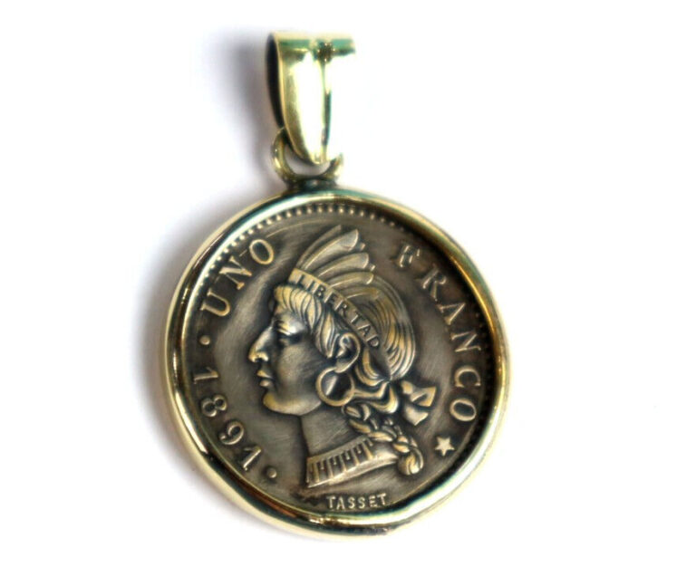 Read more about the article 1891 Dominican Republic 1 Franco Coin Pendant 34mm