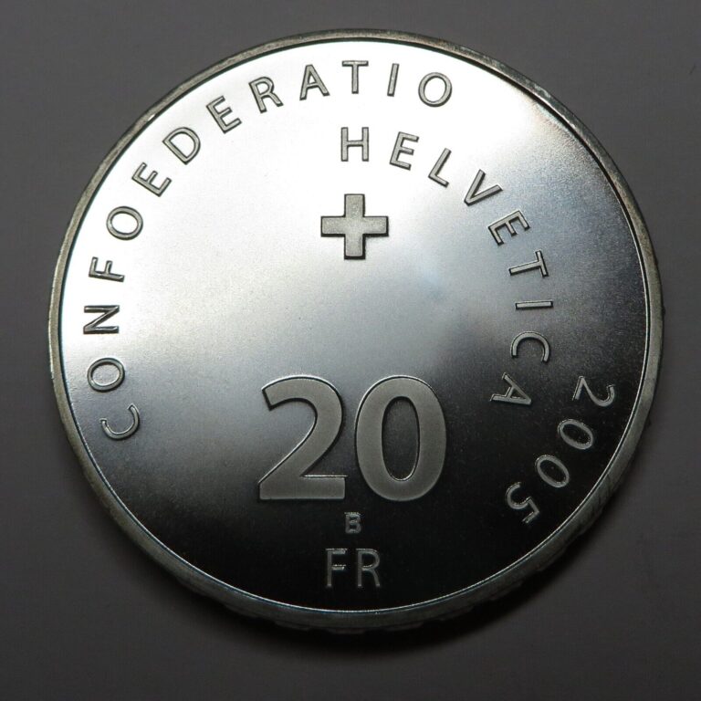 Read more about the article Switzerland 20 Francs 2005B Silver KM#112 BU