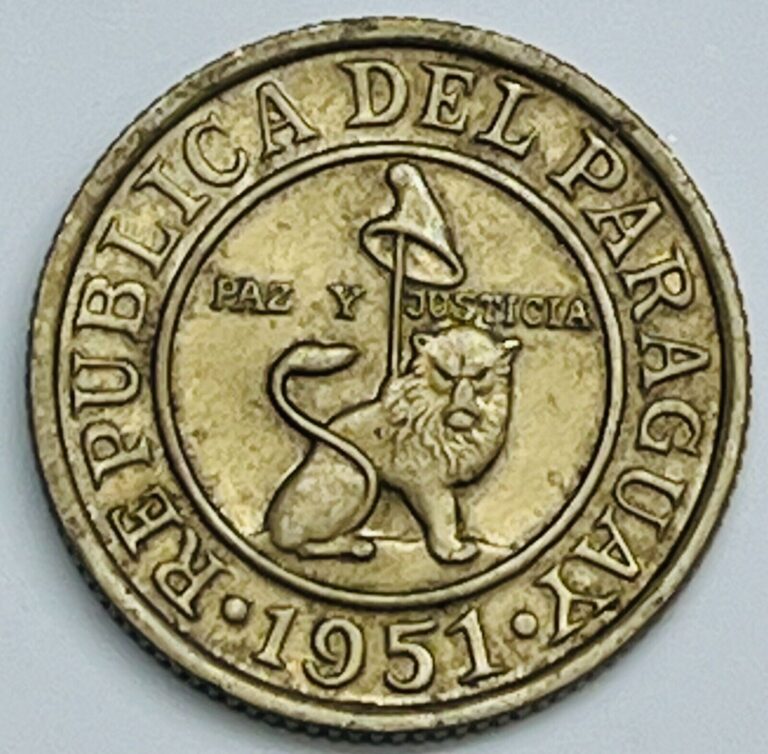 Read more about the article 1951 Paraguay 50 Centimos KM# 24 Circulated Condition