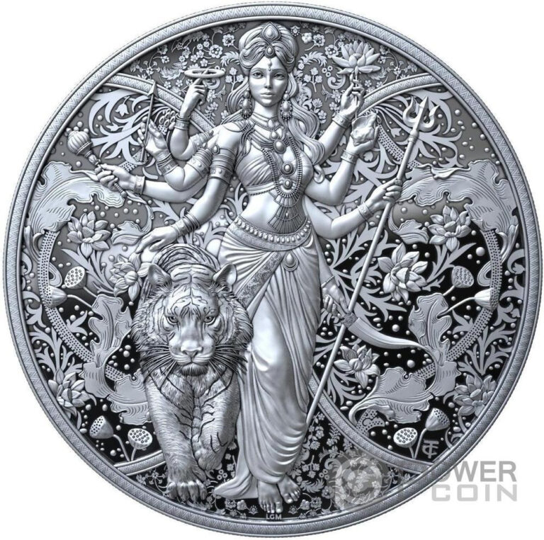 Read more about the article DURGA Hindu Religion 1 Oz Silver Coin 2000 Francs Cameroon 2025