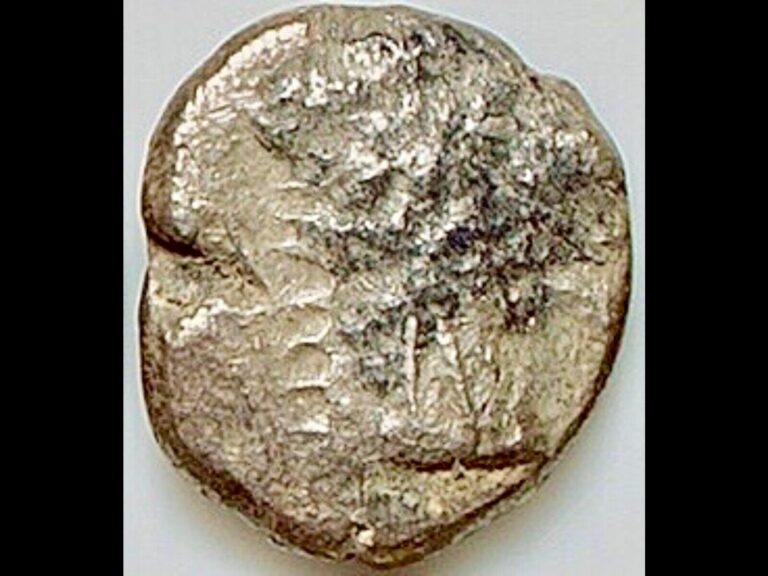 Read more about the article Ancient Greek Silver Coin 510-480 BC CARIA Cindya Halicarnassus Ketos Hecte