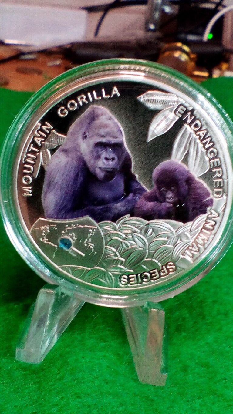 Read more about the article Zambia 1000 kwacha 2014 UNC Mountain Gorilla Silver Plated Colorized Coin