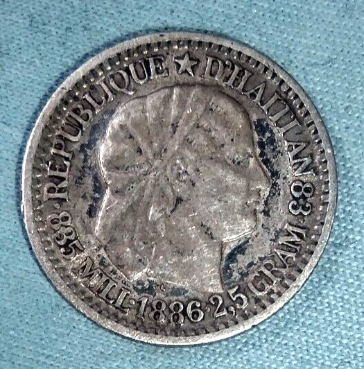 Read more about the article 1886 HAITI 10 CENTIMES – SILVER – XF CONDITION – FREE U.S. / $12.50 WORLD SHIP