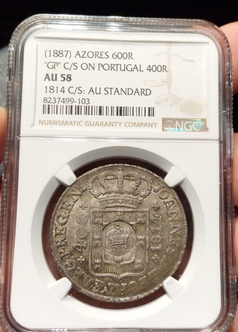 Read more about the article PORTUGAL – AZORES – 600 reis D.Luis I – with countermark G.P. – exclent coin