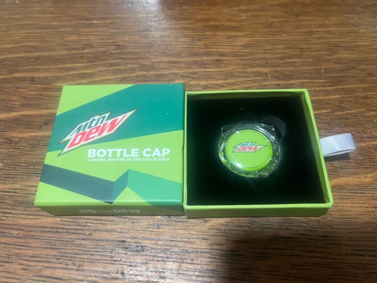 Read more about the article Chad 2023 500 Francs Mountain Dew Bottle Cap 6 Gram .999 Silver Coin