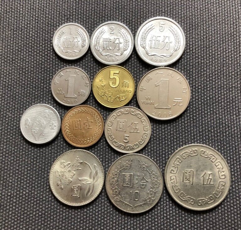 Read more about the article China 🇨🇳 Taiwan 🇹🇼 Lot Of 12  World Foreign Coins