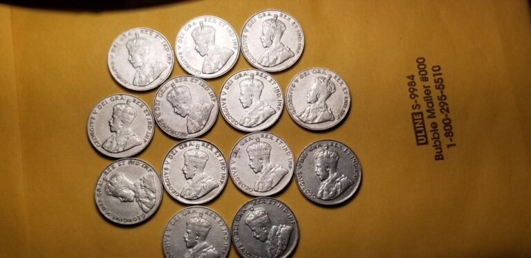 Read more about the article Beautiful High Grade Collection Canada King George V Nickels 13 Different Coins.