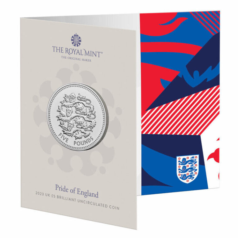 Read more about the article 2023 United Kingdom £ 5 Pound BU Coin Pride of England: Three Lions World Cup