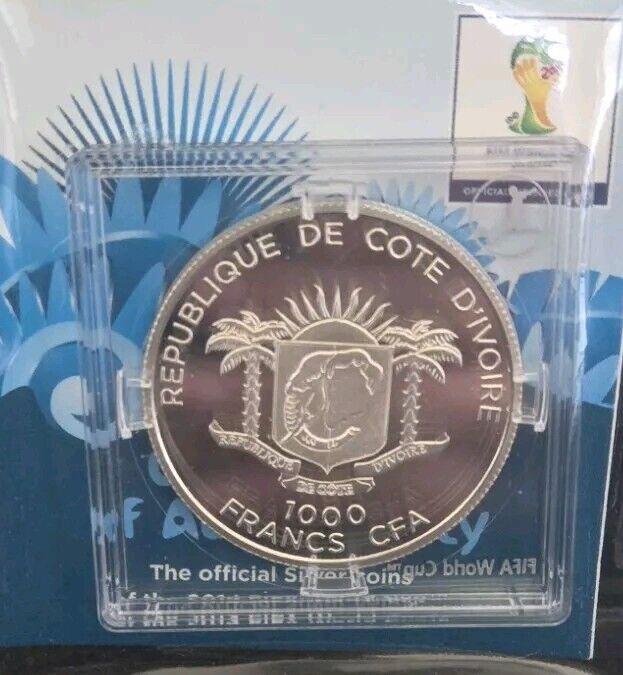 Read more about the article 2014 FIFA WORLD CUP IVORY COAST SILVER COIN   DCAM