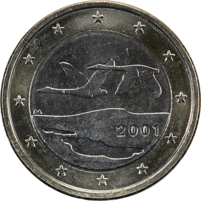 Read more about the article Finland – 1 Euro – 2001 M – Unc – Flying Swans