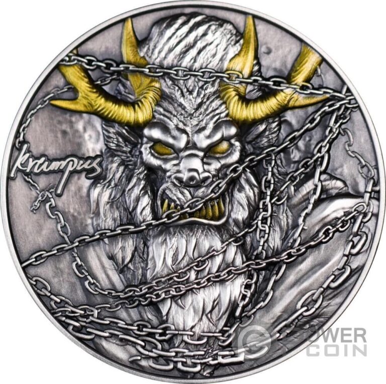 Read more about the article KRAMPUS AND SANTA CLAUS 3 Oz Silver Coin 3000 Francs Gabon 2025