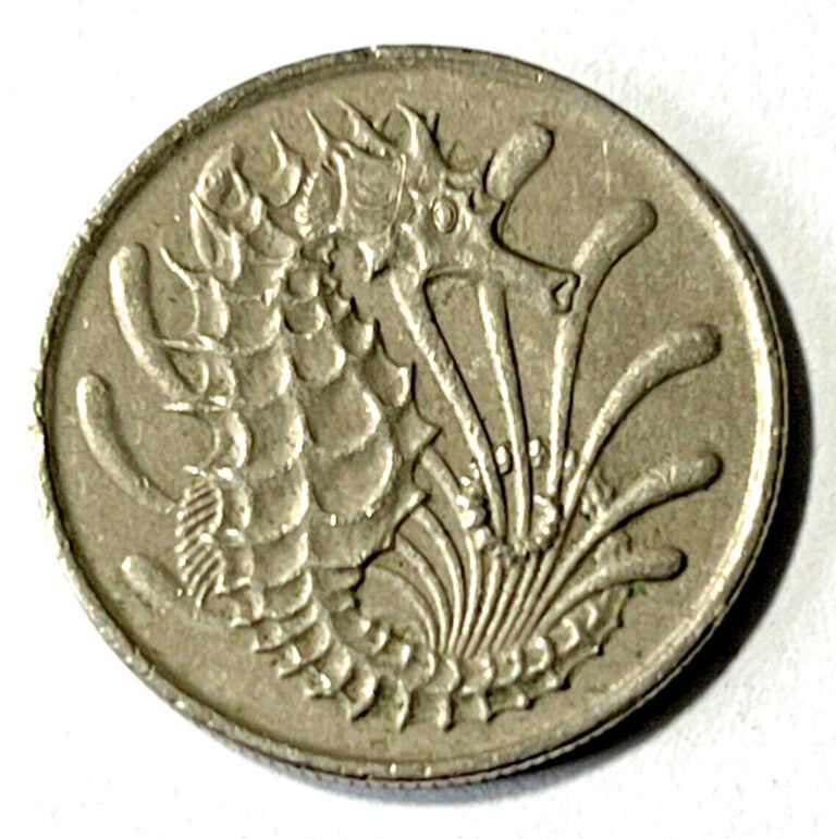 Read more about the article 1971 Singapore Coin 10 cents Crowned Seahorse Fish Animal Ocean Sea Wildlife