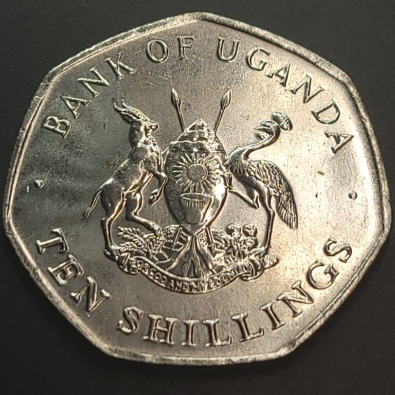 Read more about the article 1987 Uganda Uncirculated Ten Shillings World Coin – KM# 30 – 26MM – AFRICA