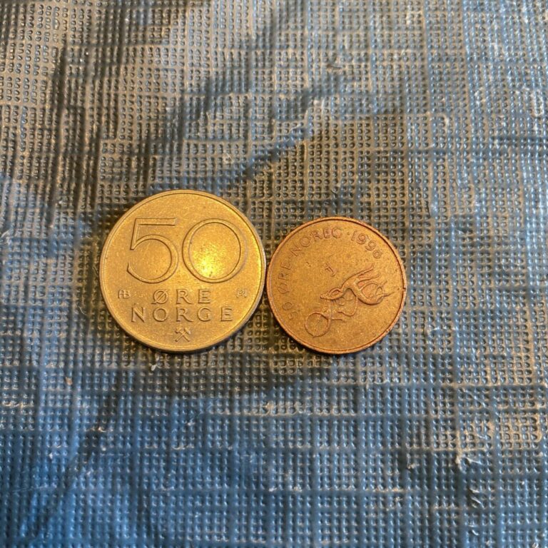 Read more about the article NORWAY 1976  1998  50 Ore- 2 Coins