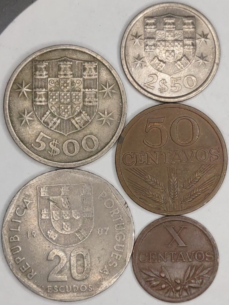 Read more about the article Portugal coins lot of 5 different ones