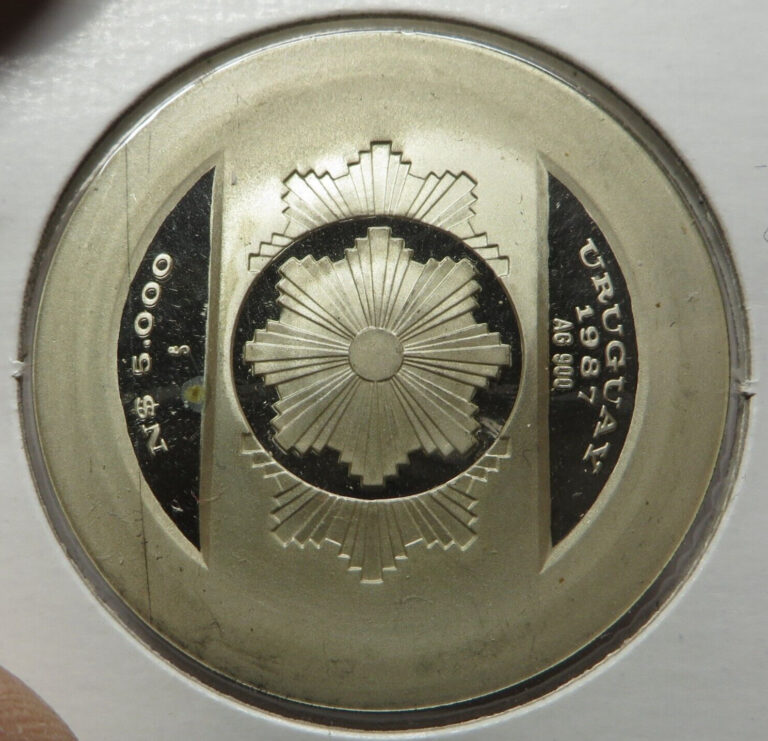 Read more about the article Uruguay 5000 Nuevos Pesos 1987So Silver KM#91 Proof