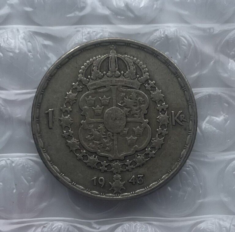 Read more about the article 1943 Sweden 1 Krona World .400 Silver Coin