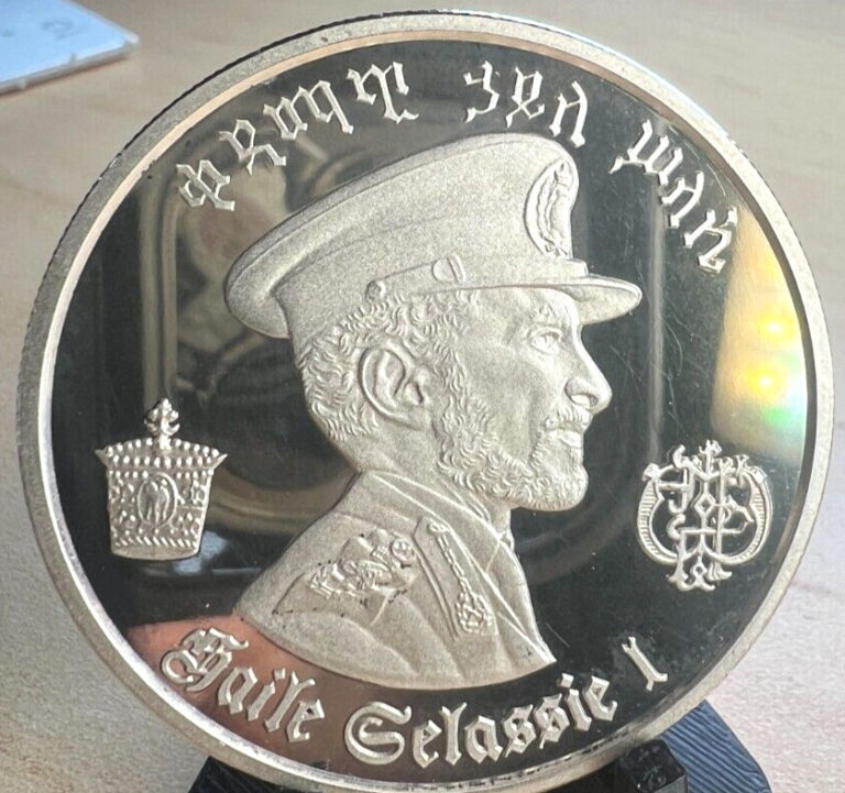 Read more about the article 1972 Ethiopia 5 Five Dollars  Haile Selassie  Silver PROOF  	KM# 52