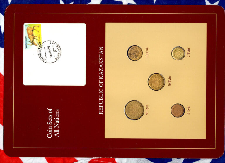 Read more about the article Coin Sets of All Nations Kazakhstan 50  20  10  5  2 Tyin 1993 UNC