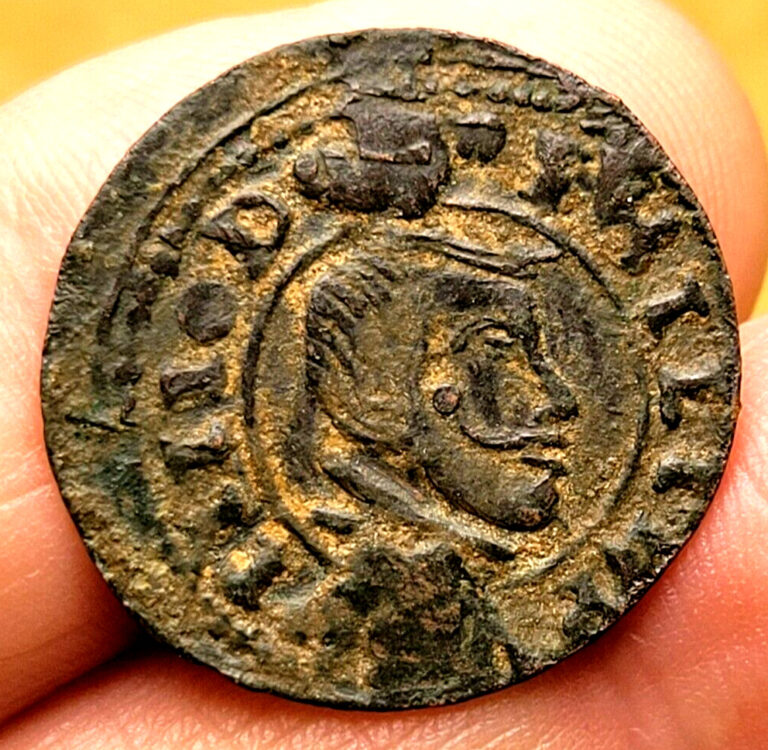 Read more about the article 1661 Spanish 8 Maravedis PIRATE TREASURE Colonial Era PORTRAIT Cob