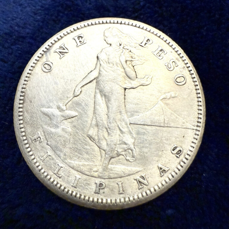 Read more about the article 1908 PHILIPPINES WORLD Silver Coin One Peso Light Reverse Toning Filipinas