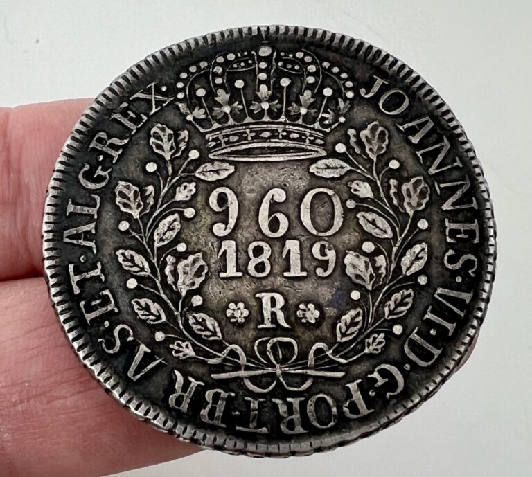 Read more about the article Brazil 1819 R 960 Reis Silver Coin –   94652