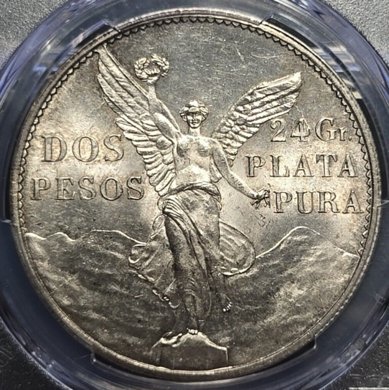 Read more about the article 1921 Mo PCGS MS64 | MEXICO Independence Centennial 2 Dos Pesos
