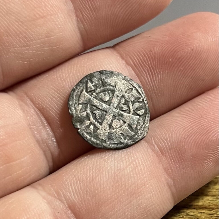 Read more about the article RARE 1223-1248 Diner Portugal Sancho II Medieval Silver Old Coin Crusaders Cross