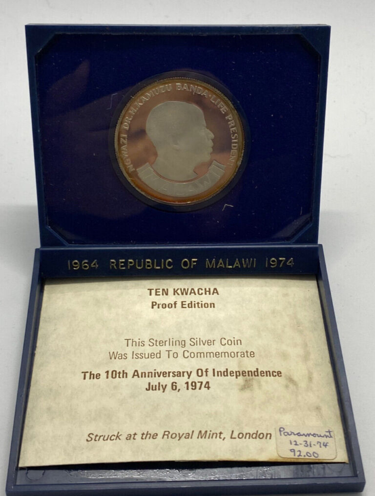 Read more about the article 1974 Malawi 10th Anniversary of Independence Silver Proof FREE SHIPPING