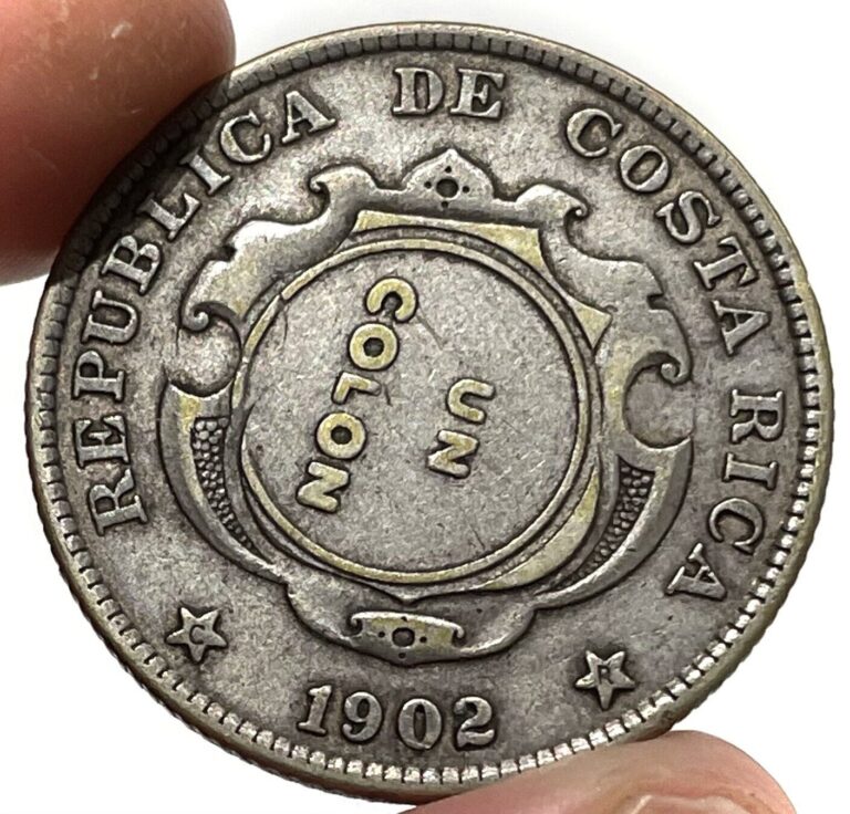 Read more about the article 1902 CS 1923 Silver Costa Rica Republic Colon Counter Stamped Coin Popular Type