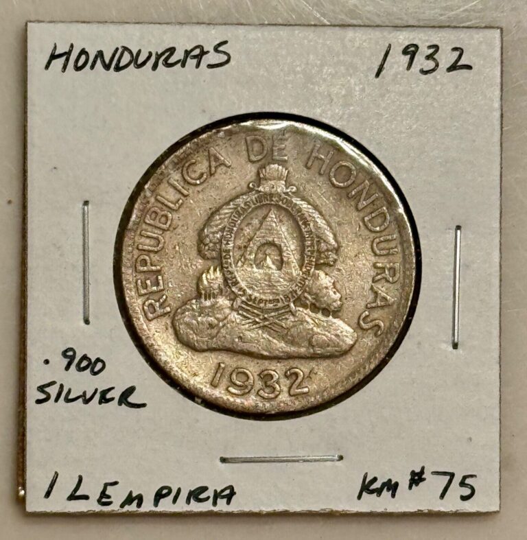 Read more about the article 1932 Honduras 1 Lempira Silver Coin – KM#75