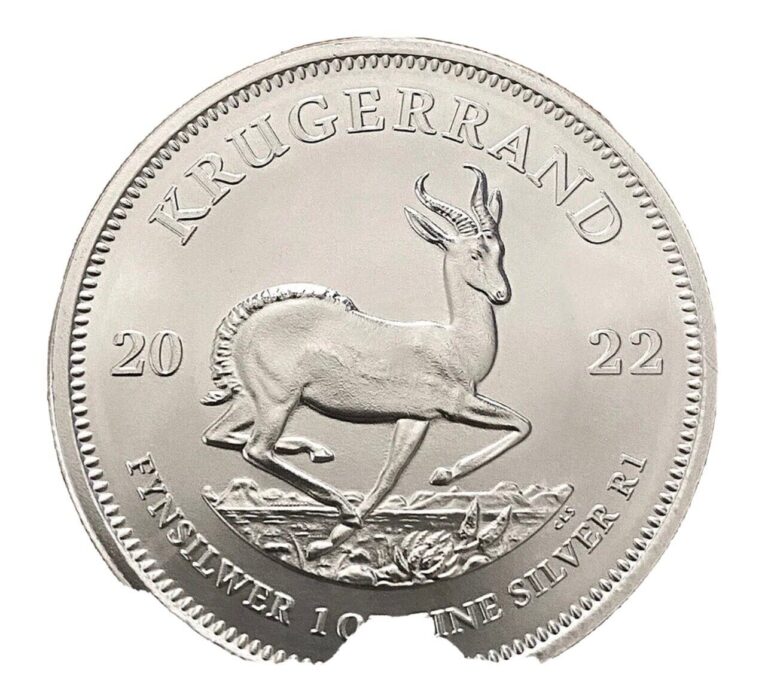 Read more about the article 2022 South Africa 1 oz.  .999 Fine Silver Krugerrand Coin BU