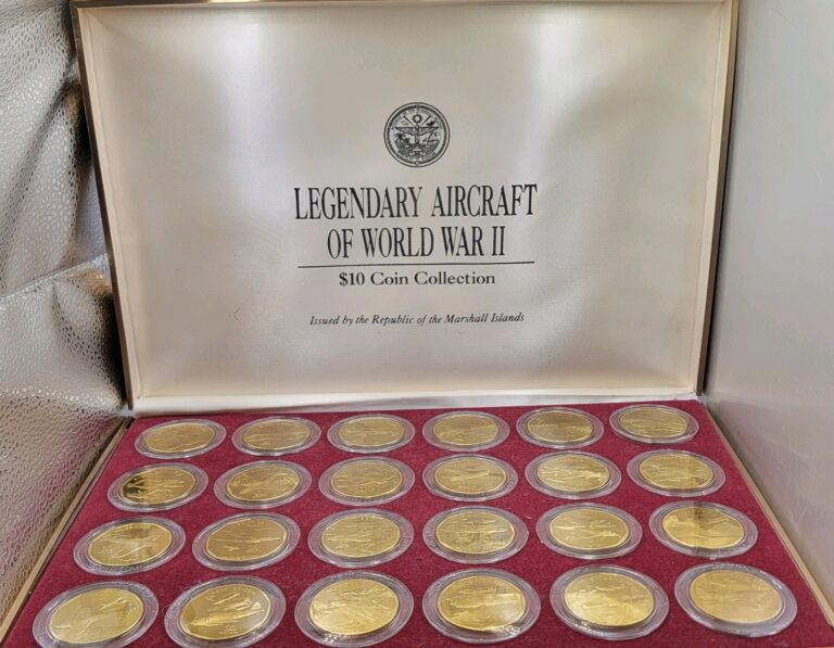 Read more about the article 1991 Marshall Islands Aircraft of World War II Brass 24pc Coin Set in Box
