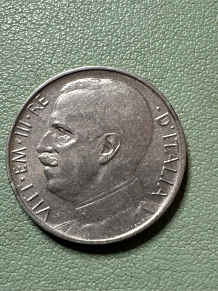 Read more about the article 1925 R Italy 50 Centesimi World Coin Emanuele 4 Lions