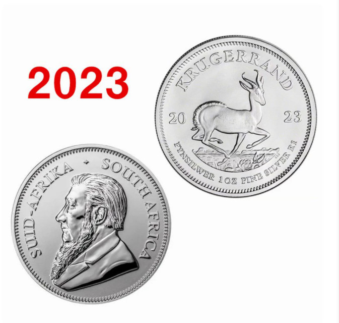 Read more about the article NEW！ 2023 South Africa 1 oz 999 Fine Silver Krugerrand Coin BU ##