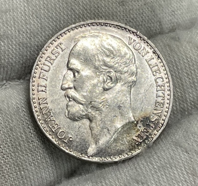 Read more about the article 1915 Liechtenstein One Krone Silver Coin Rare Excellent Condition High Value