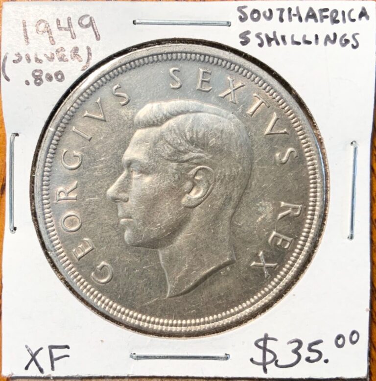 Read more about the article 1949 South Africa 5 Shillings (Silver .800)