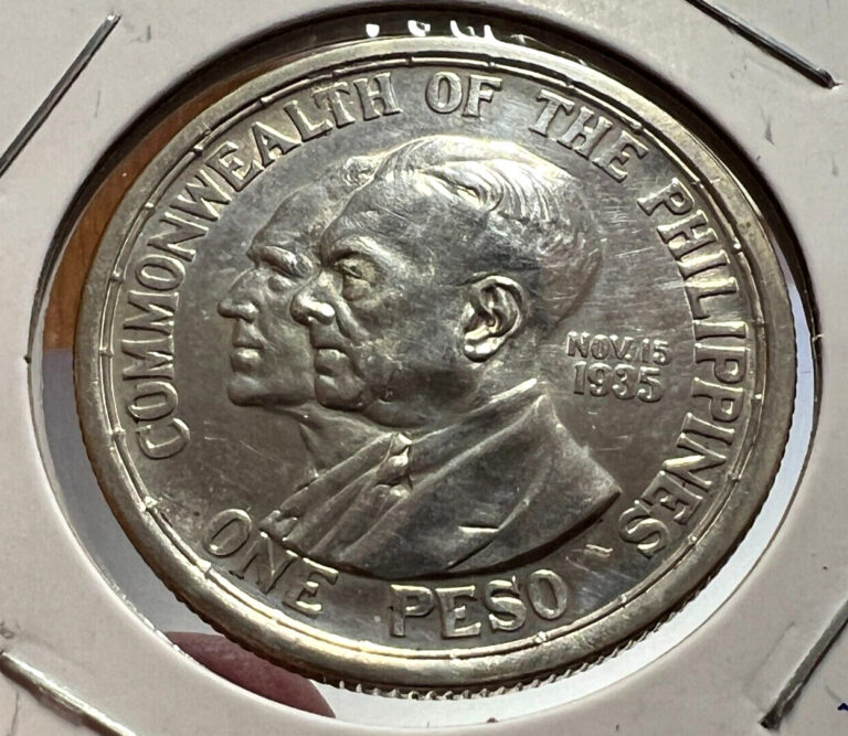 Read more about the article 1936  PHILIPPINES SILVER ONE PESO RARE CROWN NEAR UNCIRCULATED