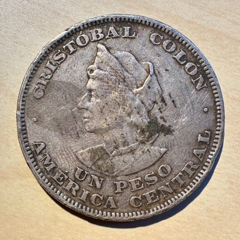Read more about the article 1908 El Salvador Silver Peso Cristobal Colon CAM
