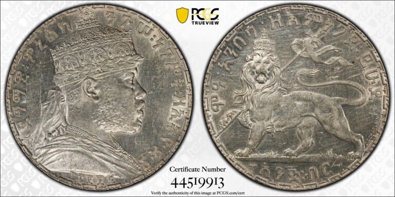 Read more about the article Ethiopia 1903 1 Birr PCGS UNC Details Cleaned Tough Coin